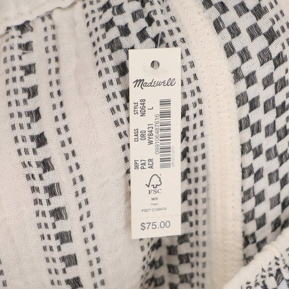 NWT MADEWELL Lightspun Pull-On Balloon Pants in Antique Cream Size L - Picture 9 of 11